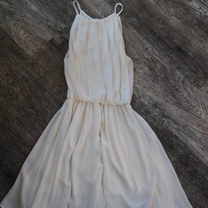 White High Neck Dress
